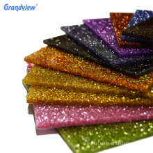 high quality gold glitter cast acrylic sheet acrylic shapes